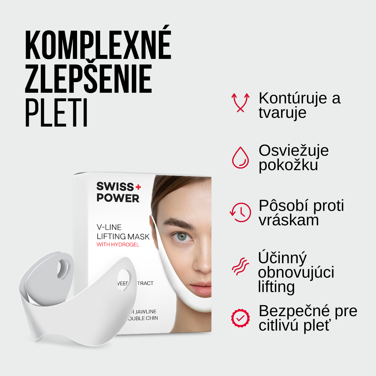 Liftingová maska V-Line s hydrogélom